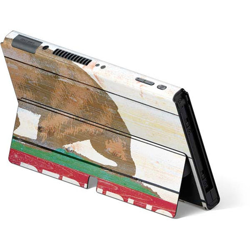 California Flag Light Wood Nintendo Switch OLED (2021) Skin